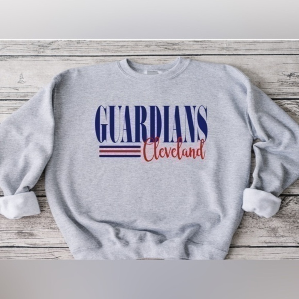 Guardians Striped Crewneck- gray